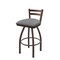 Holland Bar Stool Co 30" Low Back Swivel Bar Stool, Bronze Finish, Canter Grey Seat 41130BZ007 - alternate 1